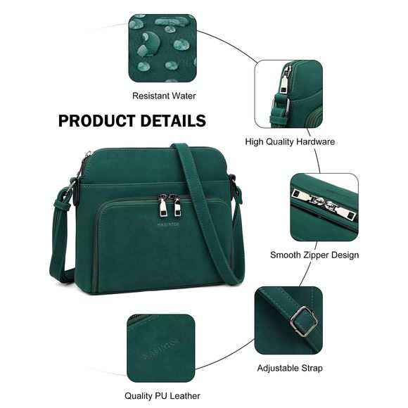 Crossbody Purse Bags, Multi-Pocket Soft Leather Shoulder Purse, ^-^ - Picture 5 of 8